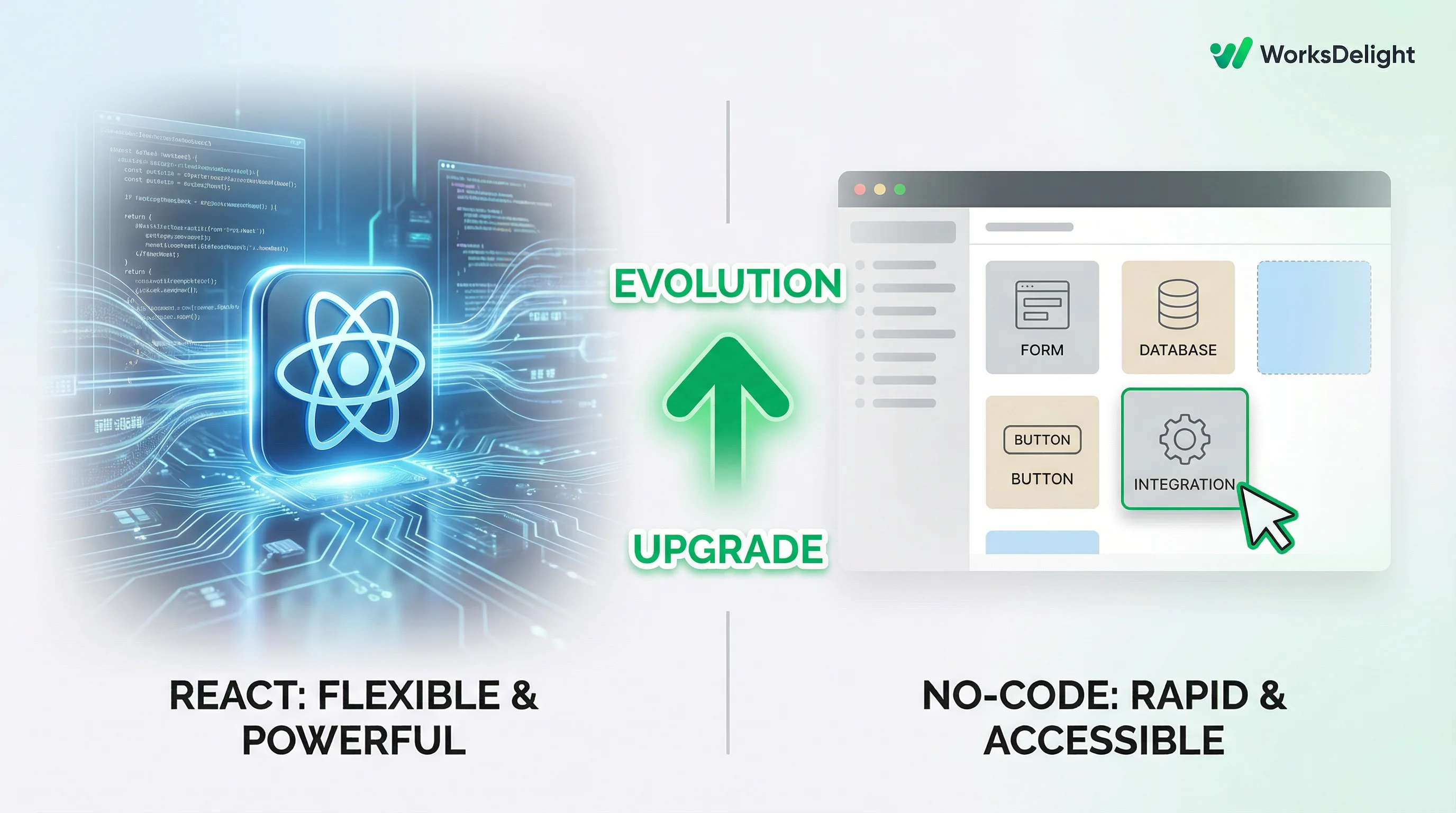 React vs No-Code Evolution