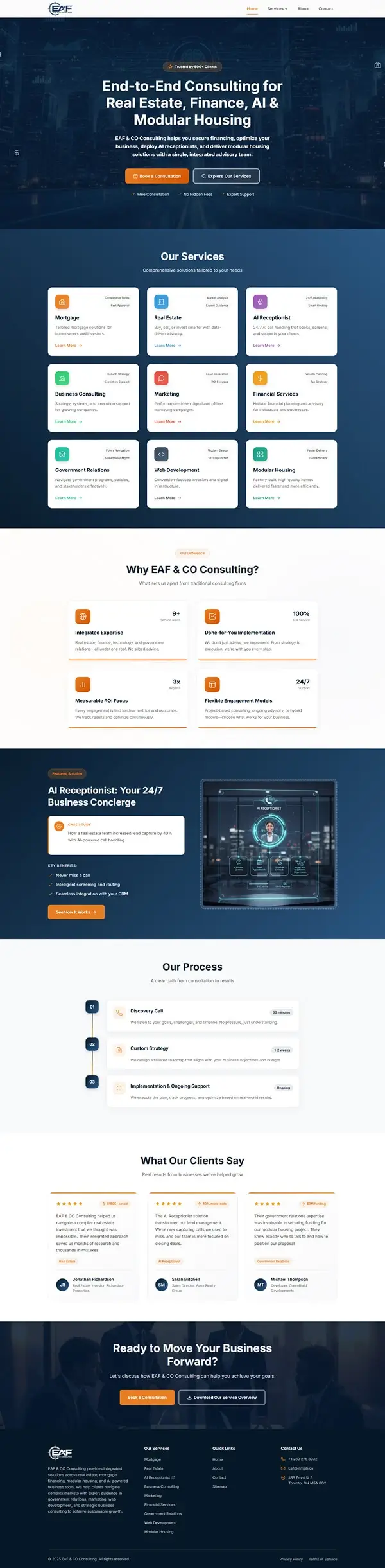 EAF Consulting Business Website