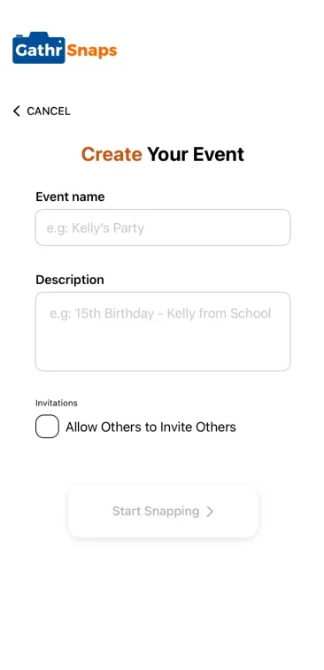 GathrSnaps QR Scanner