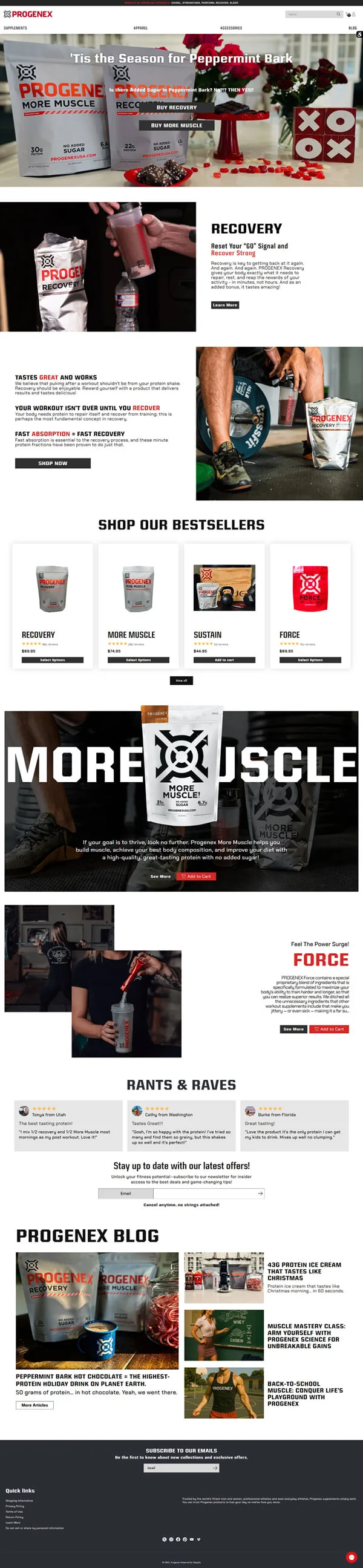 Progenex USA Website